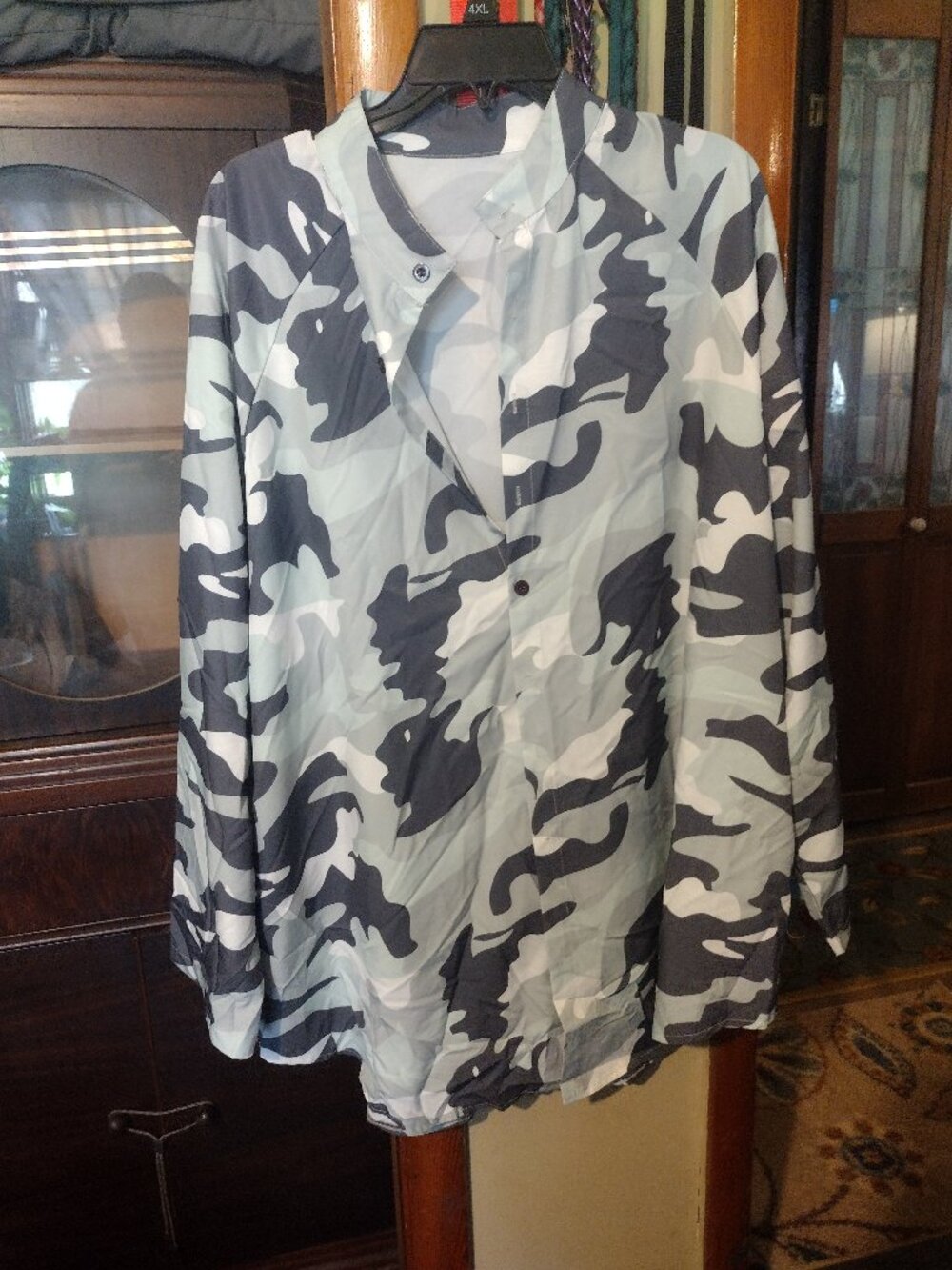 Women's Camo Button-up Blouse